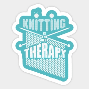 Knitting. The best therapy Sticker